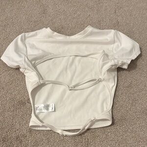 Garage White Crop Top